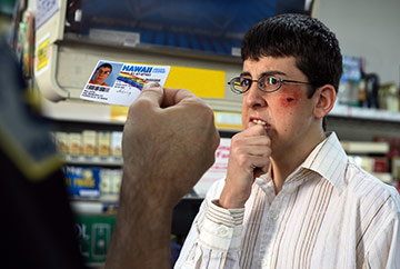 Illustration for article titled Jonah Hill, Michael Cera, and Christopher Mintz-Plasse of Superbad